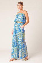 LET'S GET OUT OF TOWN WOVEN TOP AND PANT SET Flying Tomato