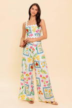 MARIGOLD IVORY WOVEN TOP AND PANT SET Flying Tomato