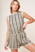 ALL IN DUE TIME CROCHET LACE TOP AND SHORTS SET Flying Tomato
