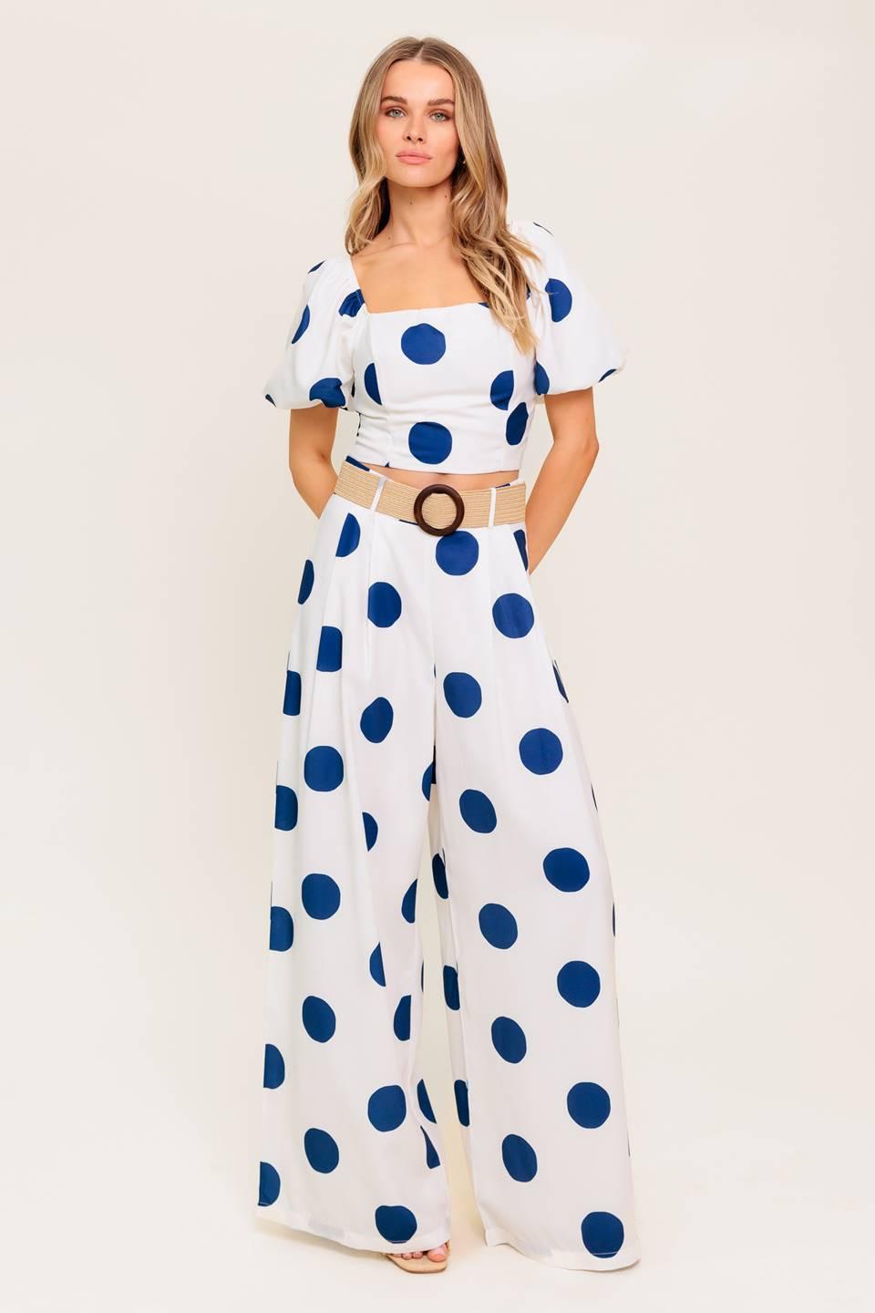 COCONUT KISS  NAVY TOP AND PANT SET Flying Tomato