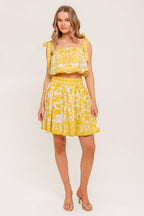 TWIG LIGHT NOIR WOVEN TOP AND SKIRT SET Flying Tomato