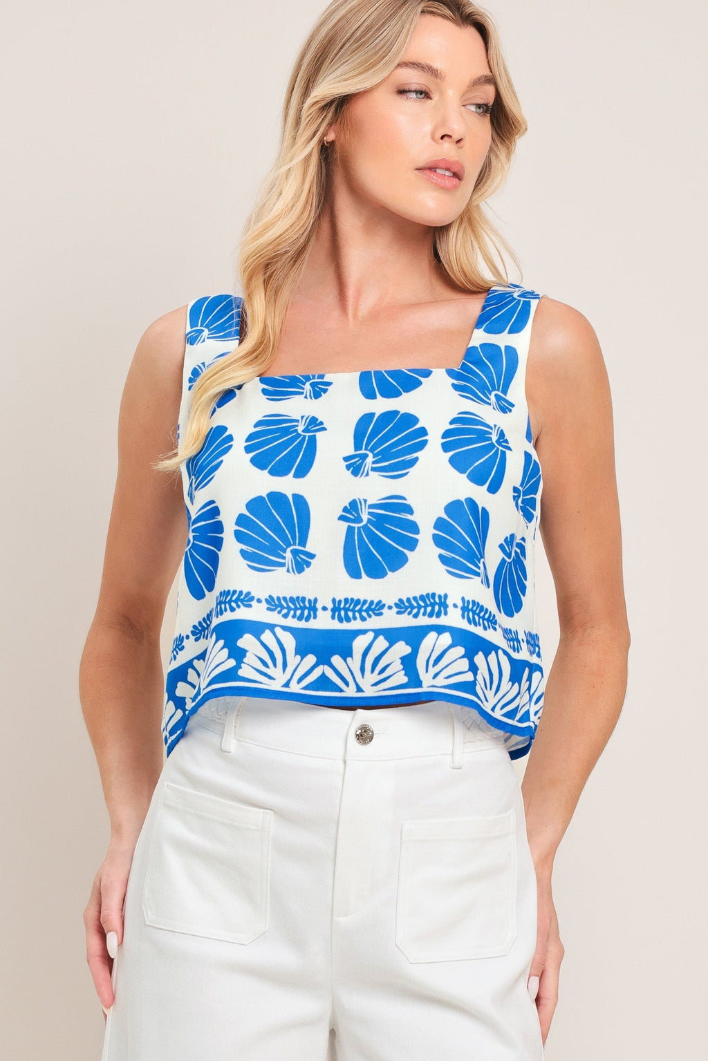 ISLAND SHELL WOVEN TOP AND PANT SET Flying Tomato