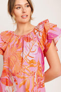 EVENING GLOW PINK WOVEN TOP Flying Tomato