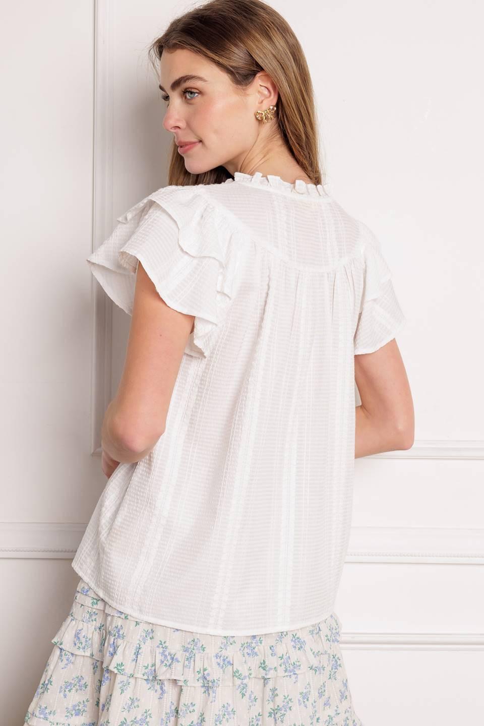 CLOSER THAN EVER WOVEN TOP Flying Tomato