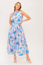 GOLDEN HOUR HARMONY WOVEN TOP AND SKIRT SET Flying Tomato