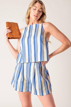 AROUND THE WORLD WOVEN TOP AND SHORT SET Flying Tomato