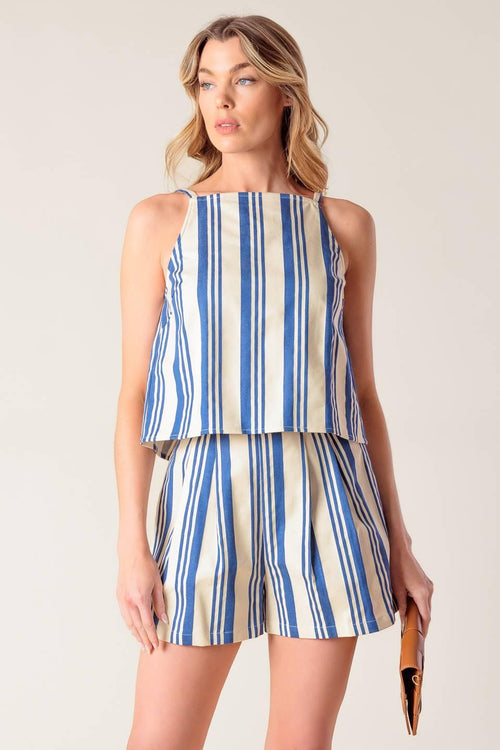 AROUND THE WORLD WOVEN TOP AND SHORT SET Flying Tomato
