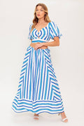 GARDEN WHISPERS WOVEN TOP AND SKIRT SET Flying Tomato