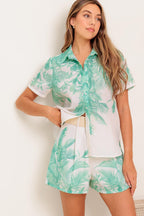 GARDEN LIGHT WOVEN TOP AND SHORT SET Flying Tomato
