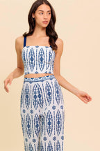 MODERN APPROACH NAVY WOVEN TOP AND PANT SET Flying Tomato