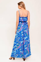 CHERISHED KISS BLUE WOVEN TOP AND PANTS SET Flying Tomato