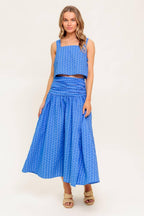URBAN AFFAIR BLUE TOP AND SKIRT SET Flying Tomato
