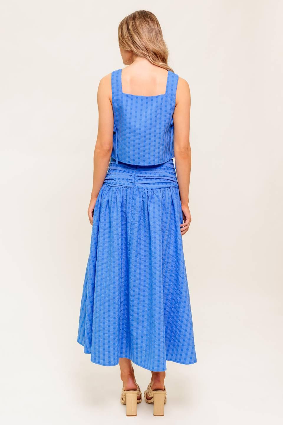 URBAN AFFAIR BLUE TOP AND SKIRT SET Flying Tomato
