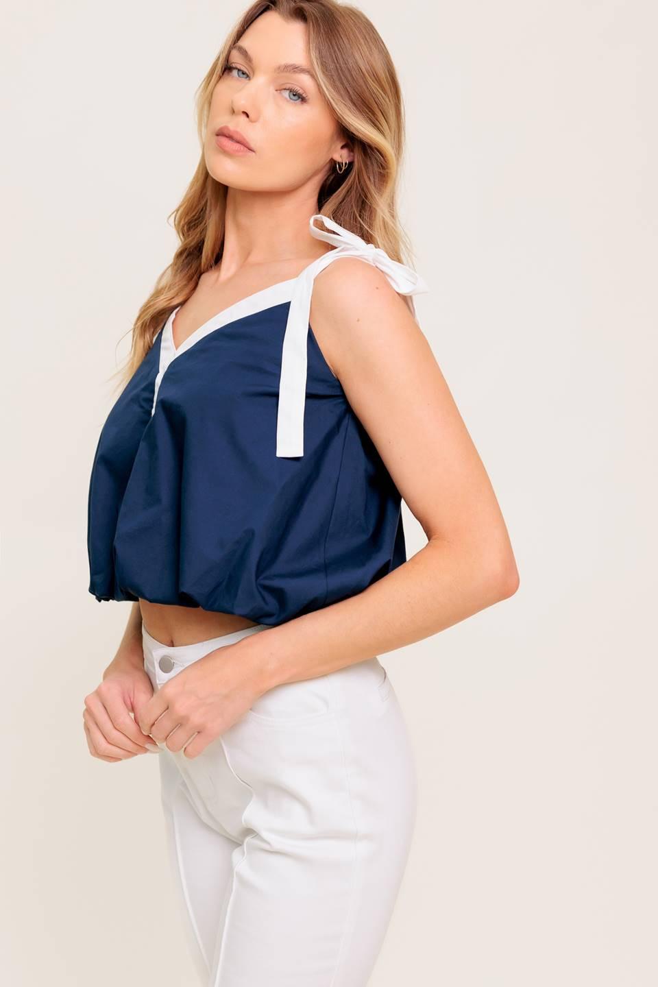 SCENT OF SPRING WOVEN TOP Flying Tomato