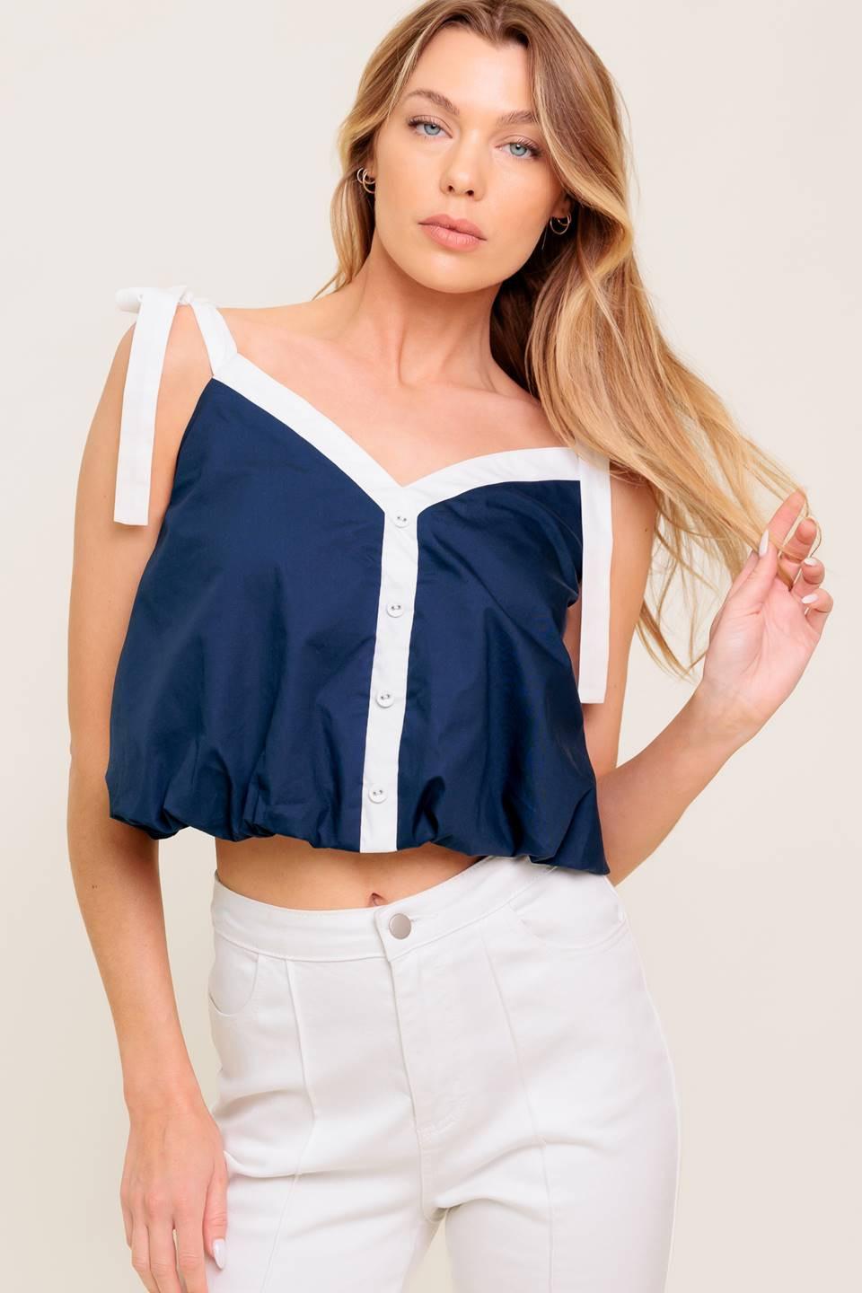 SCENT OF SPRING WOVEN TOP Flying Tomato