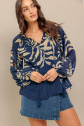 MIDNIGHT WALK  WOVEN TOP Flying Tomato