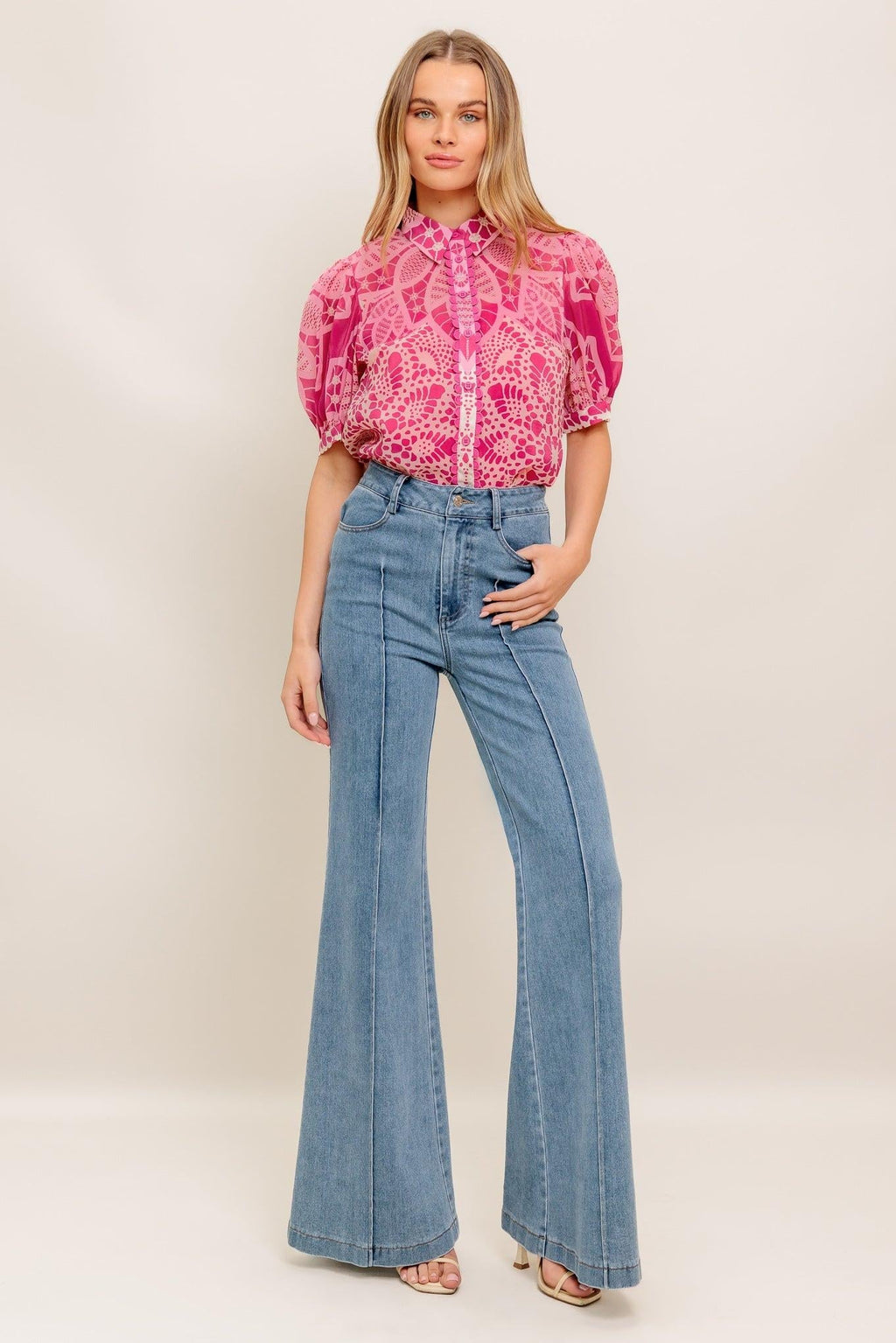 PRECIOUS HEART WOVEN TOP Flying Tomato