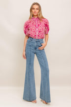 PRECIOUS HEART WOVEN TOP Flying Tomato