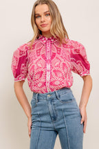 PRECIOUS HEART WOVEN TOP Flying Tomato