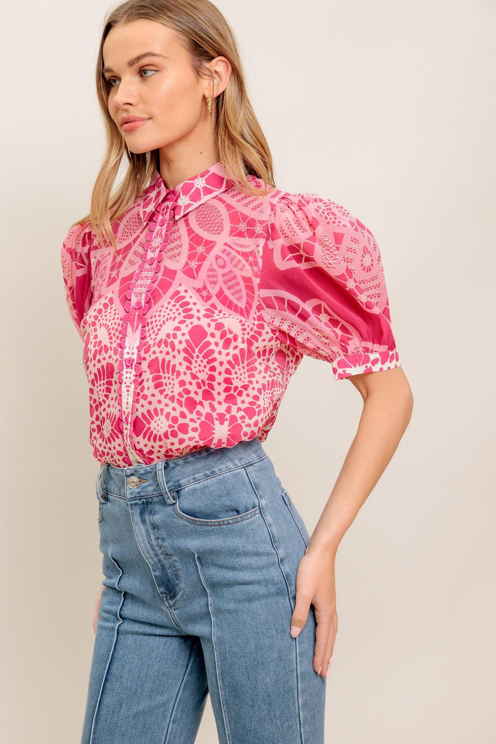 PRECIOUS HEART WOVEN TOP Flying Tomato