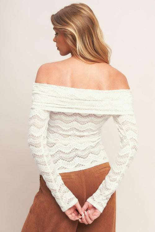 ANGELIC SWEETIE CREAM WOVEN TOP Flying Tomato