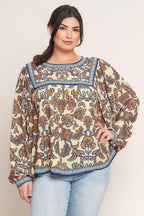 BOHEME MEADOW WOVEN TOP Flying Tomato