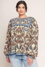 BOHEME MEADOW WOVEN TOP Flying Tomato