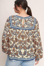 BOHEME MEADOW WOVEN TOP Flying Tomato
