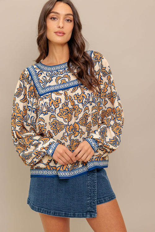 BOHEME MEADOW WOVEN TOP Flying Tomato