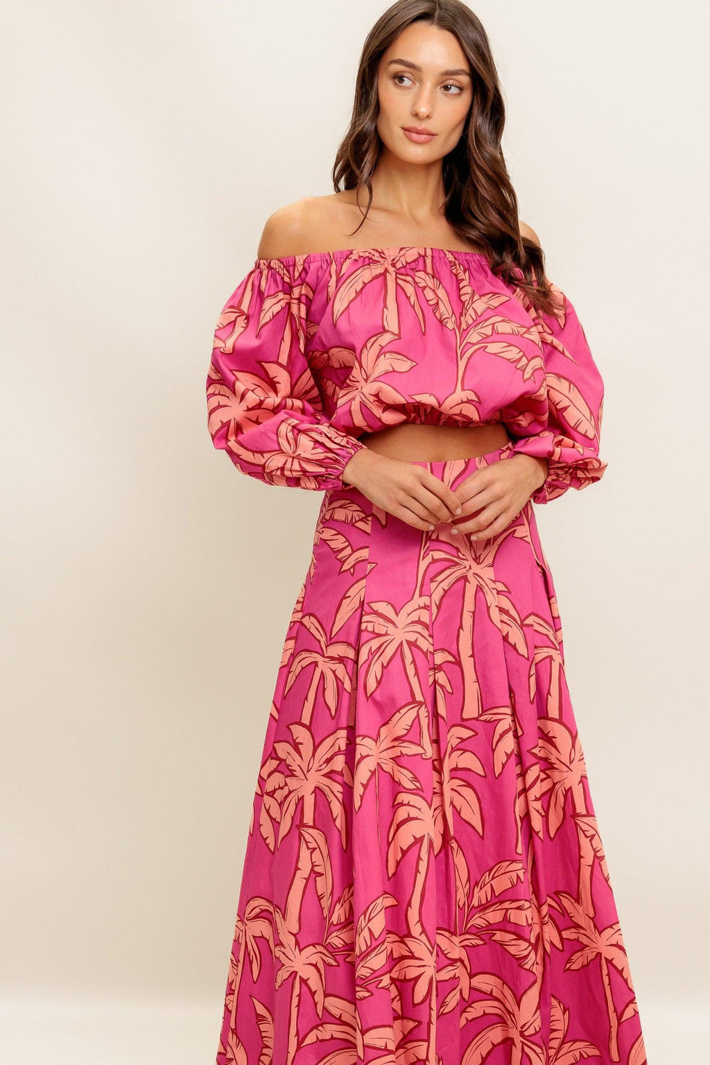 PARADISE MATCH WOVEN TOP AND SKIRT SET Flying Tomato