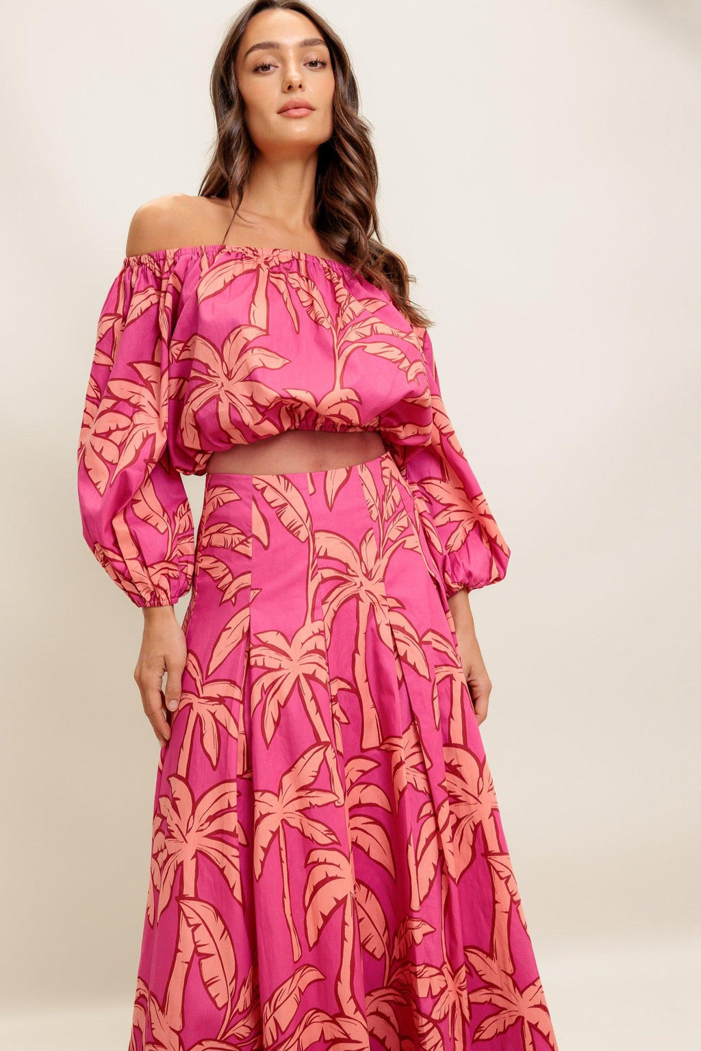 PARADISE MATCH WOVEN TOP AND SKIRT SET Flying Tomato