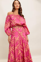 PARADISE MATCH WOVEN TOP AND SKIRT SET Flying Tomato