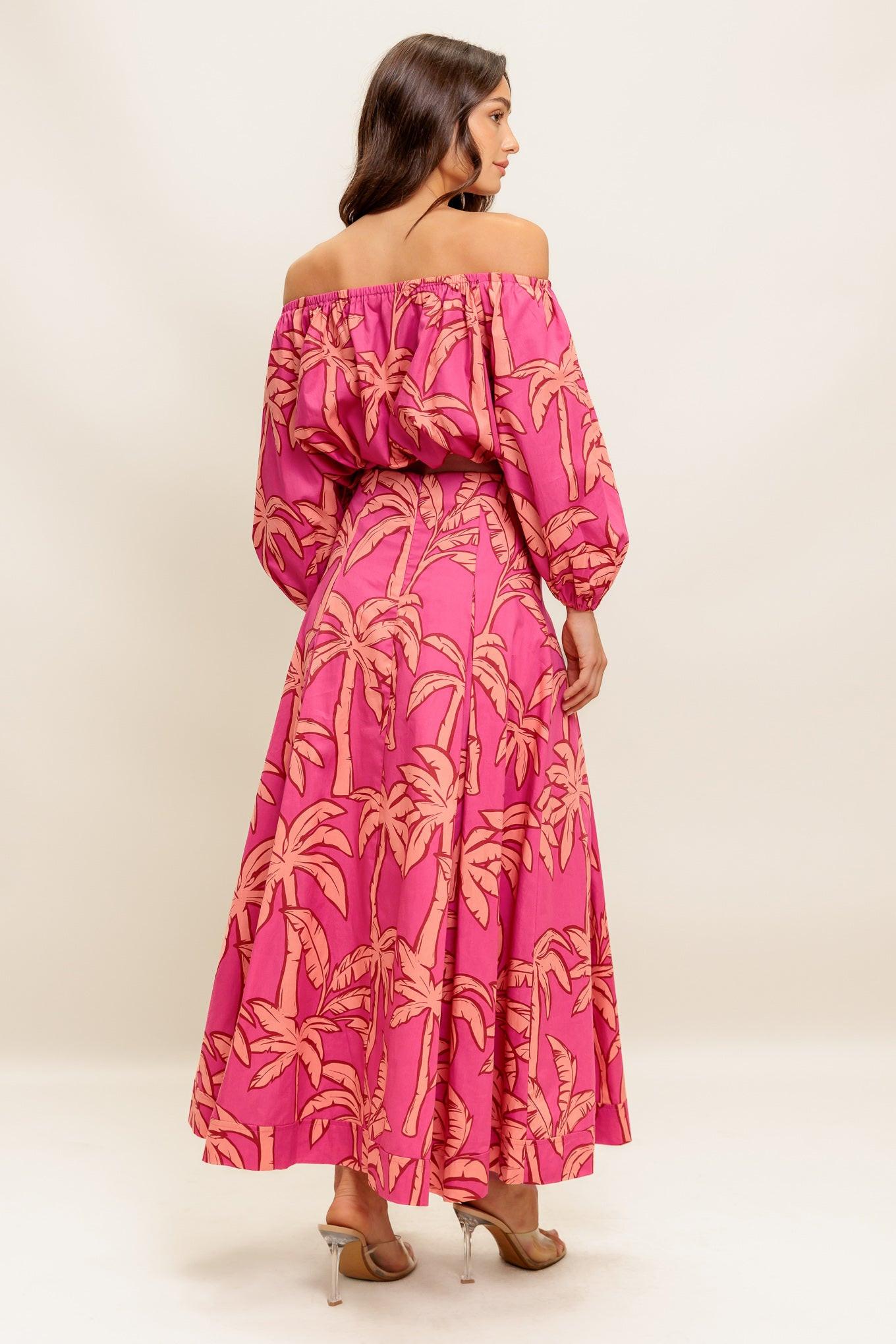 PARADISE MATCH WOVEN TOP AND SKIRT SET Flying Tomato