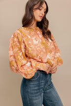 PAISLEY BREEZE  WOVEN JACQUARD TOP Flying Tomato