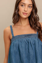 URBAN SERENITY DENIM TOP Flying Tomato