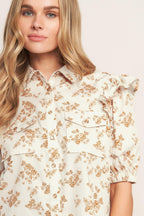 SWEET TERRACOTTA WOVEN TOP Flying Tomato