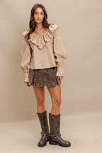 COUTURE CODE WOVEN TOP Flying Tomato