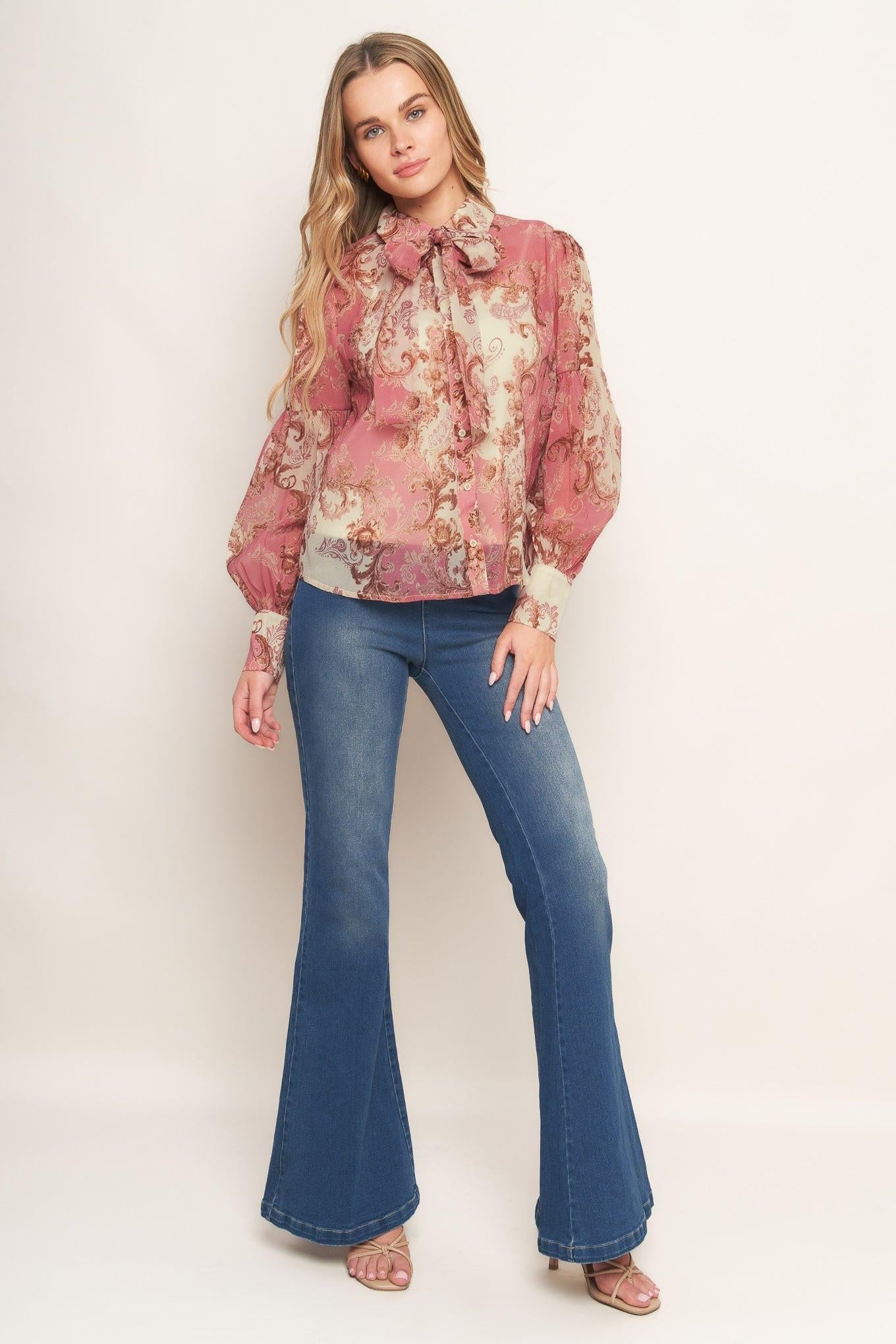 ROCOCO ROSE WOVEN TOP Flying Tomato