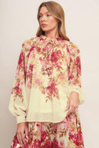 BLOSSOM DREAM BALLERINA WOVEN TOP Flying Tomato