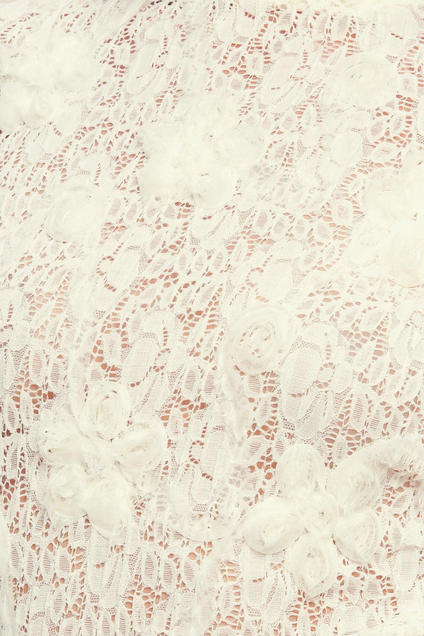 ROMANTIC SHEER FLORAL SWEATER TOP Flying Tomato