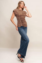 MY EVERYDAY BEST FAUX SUEDE TOP Flying Tomato