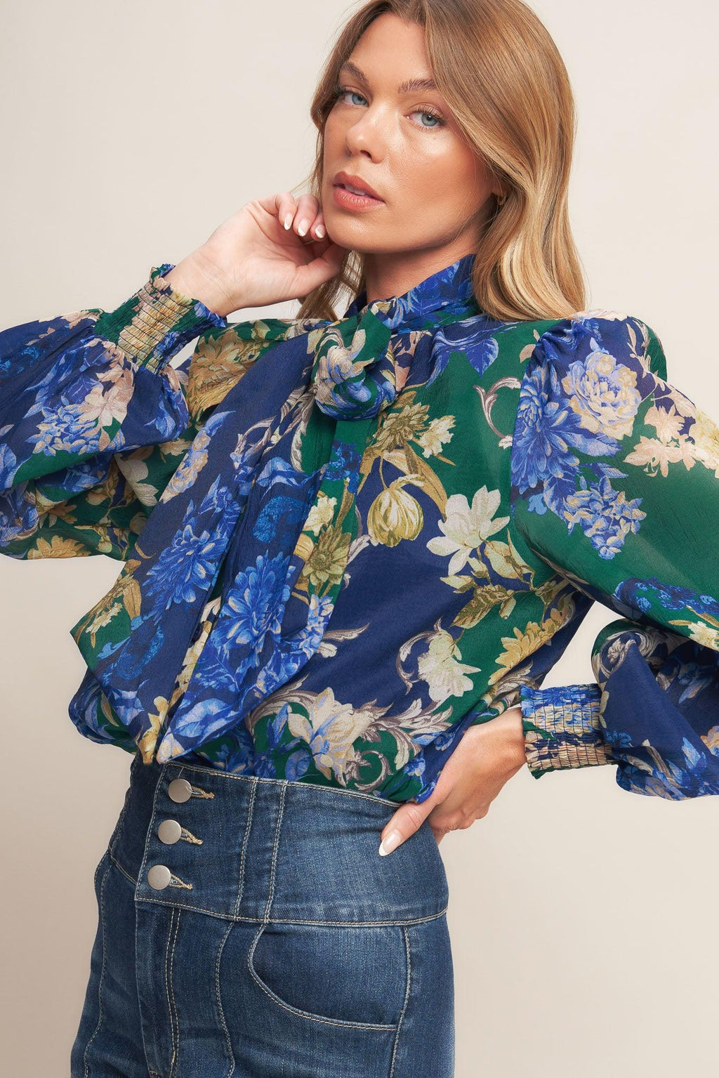 ROYAL TAPESTRY WOVEN TOP Flying Tomato