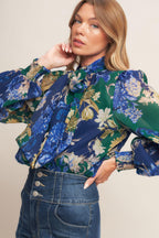 ROYAL TAPESTRY WOVEN TOP Flying Tomato