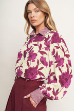 SWEET BOTANICAL CHARM WOVEN TOP Flying Tomato