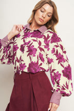 SWEET BOTANICAL CHARM WOVEN TOP Flying Tomato
