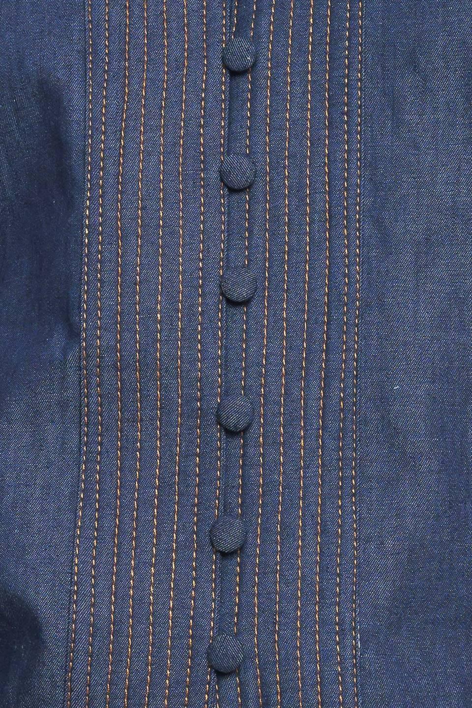 STITCH STORY LIGHTWEIGHT DENIM TOP Flying Tomato