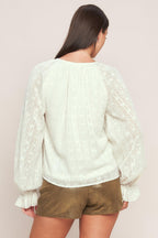 MILK & MOONLIGHT WOVEN TOP Flying Tomato