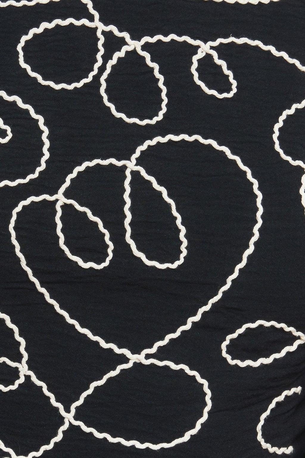 BLACK CANVAS WOVEN TOP Flying Tomato