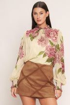 ROMANTIC HERITAGE WOVEN TOP Flying Tomato