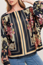 ROYAL TAPESTRY WOVEN TOP Flying Tomato